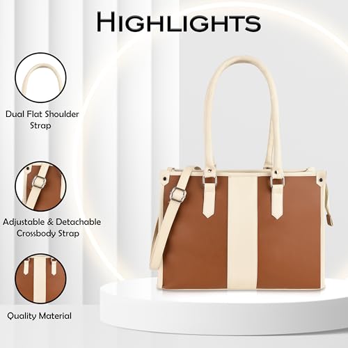 Image of ProArch Leather Core Strip Purse for Women Shoulder Bag for Women and Girls | Anti-Theft Pocket Slick Flap | Backpack Handbag