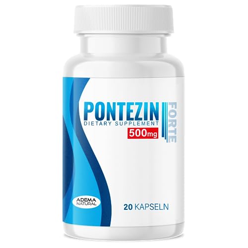 ADEMA NATURAL Pontezin® 500mg – Extra stark abgestimmt auf die Bedürfnisse für Männer - Sofortwirkung - Hochdosiert für den abenteuerlustigen Mann - Premium Qualität mit L-Arginin + Maca – 20 Kapseln