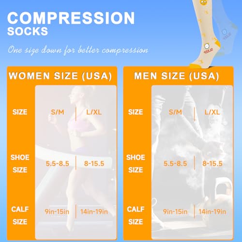 Image of bropite Compression Socks for Women &Men Circulation-Support Knee High Socks 20-30 mmhg-Best for Running,Medical,Nurse,Travel