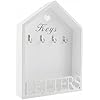 Vintage White Letter Rack & 4 Key Holder Hooks Storage Shabby Chic Wall ...