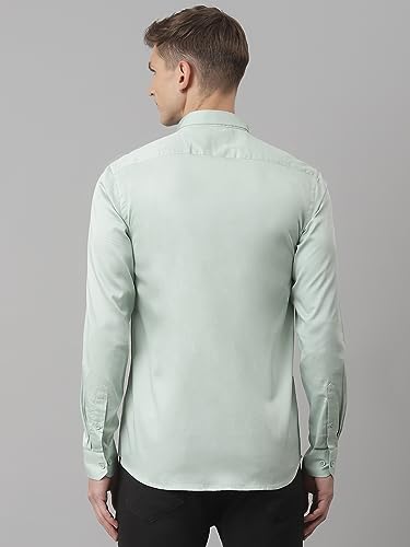 Image of Thomas Scott Men's | Solid | Full Sleeve | Regular Fit | Cotton Blend | Button Down | Single Pocket | Casual Shirt
