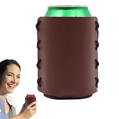 pode mangas,Tampas de Lata de Cerveja PU Portáteis - Caneca de manga de café reutilizável, copo de m