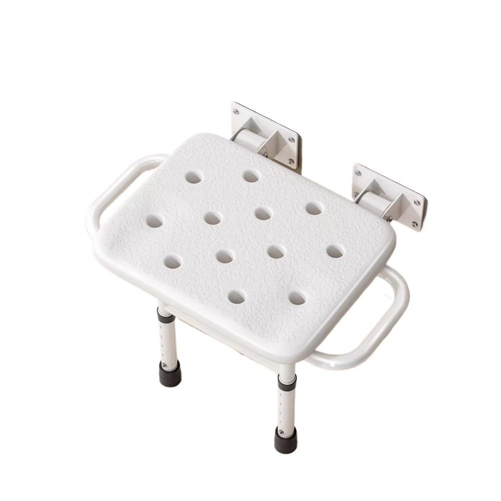 shower stool Folding Shower Seat Wall Mounted Foldable Shower Bench for Adults Pregnant Women Elderly Disabled Adjustable Height folding