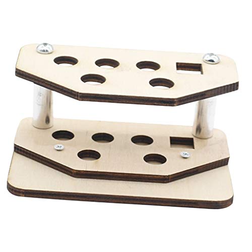 Baoblaze Suporte De Madeira Rack 6 Slots Leathercrafts Tool Rack De Suporte De Ferramenta Para Bits