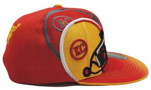 Gorra Snapback con diseño rojo y dorado miniatura 6