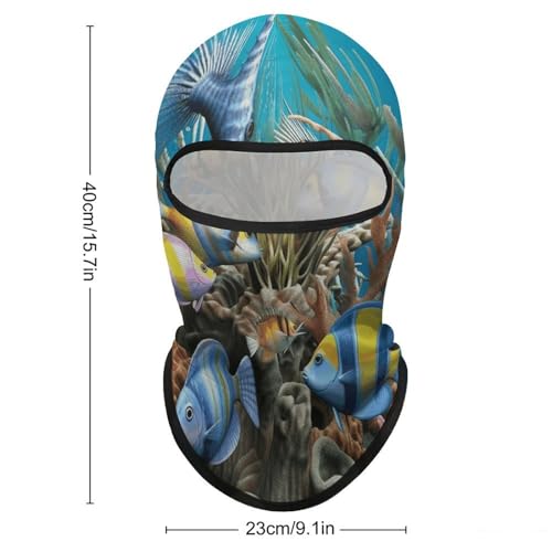 Máscara facial de pasamontaña con diseño 3D de pez para hombre y mujer, protección solar, transpirable, cubre todo el cabeza para senderismo, ciclismo, running y conducción miniatura 2