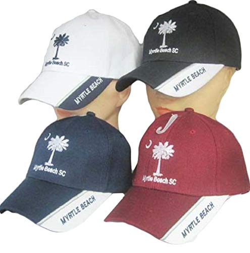 South Carolina SC State Myrtle Beach Gorra Bordada Negra 721B miniatura 1