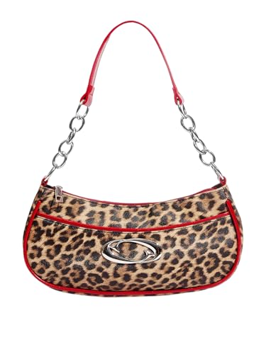 MakeMeChic Women's Cheetah Print Handbags PU Leather Shoulder Handbags Single Strap Medium Bags