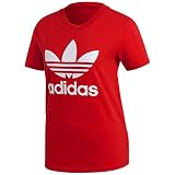 adidas Originals Women's Trefoil T-Shirt, Lush Red/White, XS