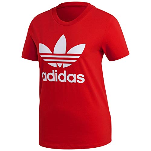 Adidas Originals Women's Trefoil T-Shirt, Lush Red/White, Xs #TOP13