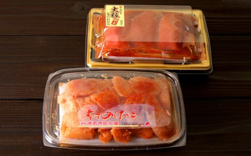 辛子明太子味くらべセット 計380g (かねふく上切130g×1、まるきた水産250g並切×1)