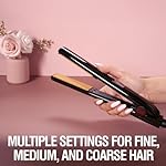 CHI Original Digital Ceramic Hairstyling Iron, Hair Straightener Delivers Shiny, Smooth Results, Even Heat for Less Damage, 1" Iron, Piano Black - Image 5