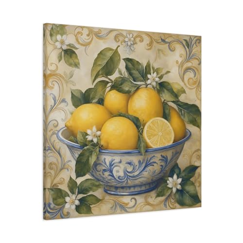 Canvas Citrons Jaunes Déco Vintage Ambiance Chaleureuse