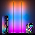 Corner Floor Lamp, 2 Pack LED Corner Lamp with APP and Remote Control, 16 Million DIY Colors & Warm White, Music Sync, Timing Function, Color Changing Ambient Lights for Living Room, Bedroom, Gaming