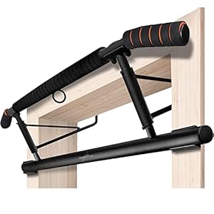 AthleticPro – Het origineel – Omhoog te trekken bar deur frame – Zware optrekstang [tot 200kg] – Deurbalk zonder bovenbouw – 20cm hoger in het frame – Ook voor dips & push ups
