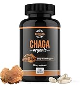 BioYouth Chaga Capsules Organic Supplement | Supports Immune Health &amp; Vitality | Daily Immune Sup...