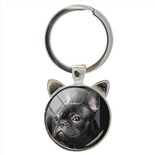 Preisvergleich Produktbild CCYUANG Schlüsselbund Hund Schlüsselbund Handgemachte Versilberte Katzenohr Schlüsselbund Männer Und Frauen Modeschmuck