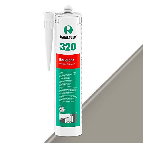 Preisvergleich Produktbild Ramsauer 320 Baudicht 1K Hybrid Dichtstoff 310ml Kartusche (Betongrau)