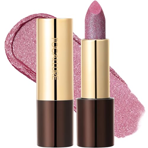FOCALLURE Glisten Opal Shine Lipstick High Impact Lip Color Moisturizing Tinted Lip Balm Lightweight & Hydrating Formula for Lip Care SWEET KARMA
