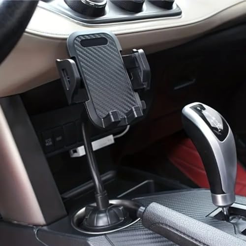 Suporte para celular com encaixe no porta-copos, ajustável, rotativo 360°, base do porta copos ajust