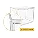 GUDEMAY Clear Stackable Plastic Storage Bins with Lid, Dustproof Acrylic Display Case for Collectibles, Large Figures Showcase, Shoe Storage Box, Closet Organizer for Book Cosmetic Purse (L, Count, 1)