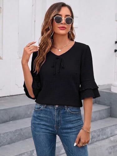 Image of TOPLOT Women's Top | Stylish Shirt Design | Comfortable Western Top| Easy Movement Structure | Trendy Look Styling | Versatile Perfect for Casual & Everyday Fashion (5231)