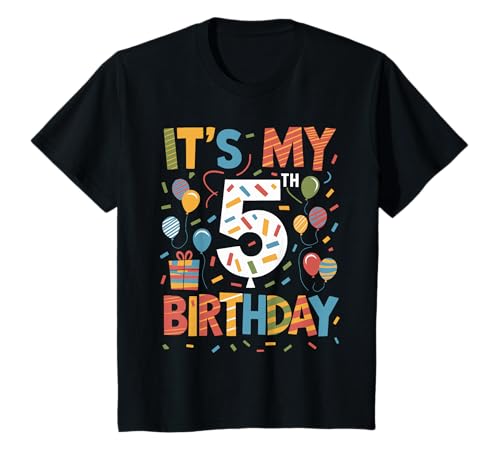 Youth 5th birthday shirt boy Kids Toddler 5year old birthday Boys T-Shirt