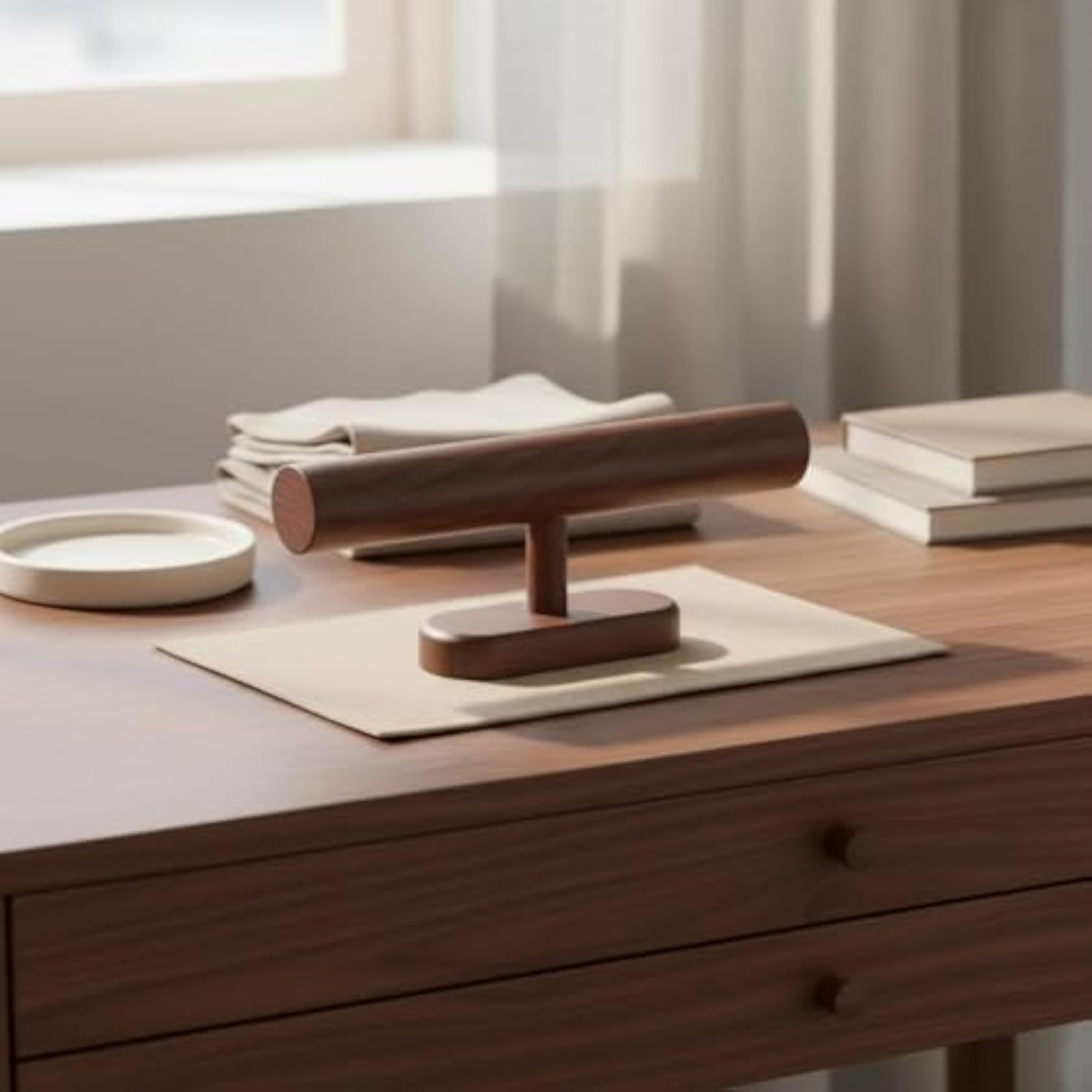 Multi-Functional Wooden Watch Stand for Display