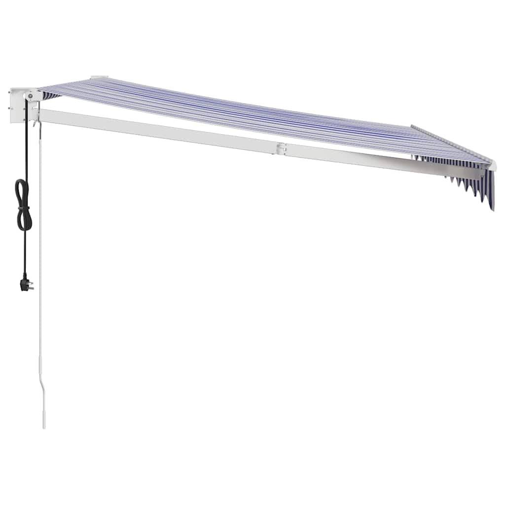 Toldo eléctrico exterior con mando a distancia y accionamiento de manivela para montaje en pared en terraza y balcón, adecuado para uso privado y comercial
