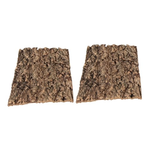 Artibetter Écorce Naturelle pour Terrarium Reptile, Décor Bois 2 Pièces, pour Lézards, Araignées, Offrant Cachette et Surface d'escalade