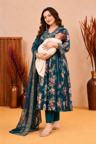 Image of Jikonet Women's Maternity Kurti for Feeding Zippers (VJK)