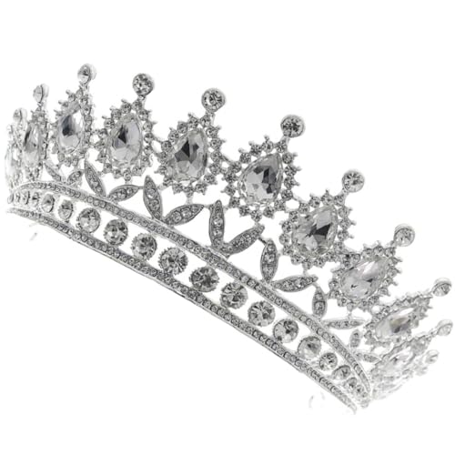 Tiara de reina vintage con piedras de imitación diadema para mujer bodas fiestas POPETPOP