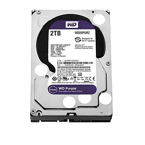 WD Purple 2 TB Festplatte für Videoüberwachung - Intellipower SATA 6 Gb/s 64MB Cache 3.5 Inch - WD20PURX