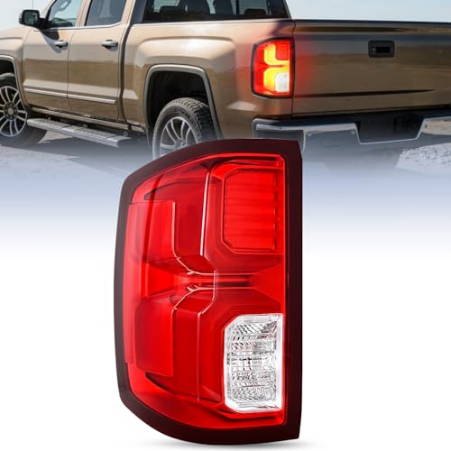 Image of Nilight Taillight Assembly Compatible with 2016 2017 2018 Chevy Silverado 1500 LED Models Tail Light OE Style Rear Outer Lamp Replacement Driver Side