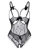 🍀Lencería súper sexy para mujer: buena calidad con encaje elástico y tela de malla, muy cómoda de llevar.