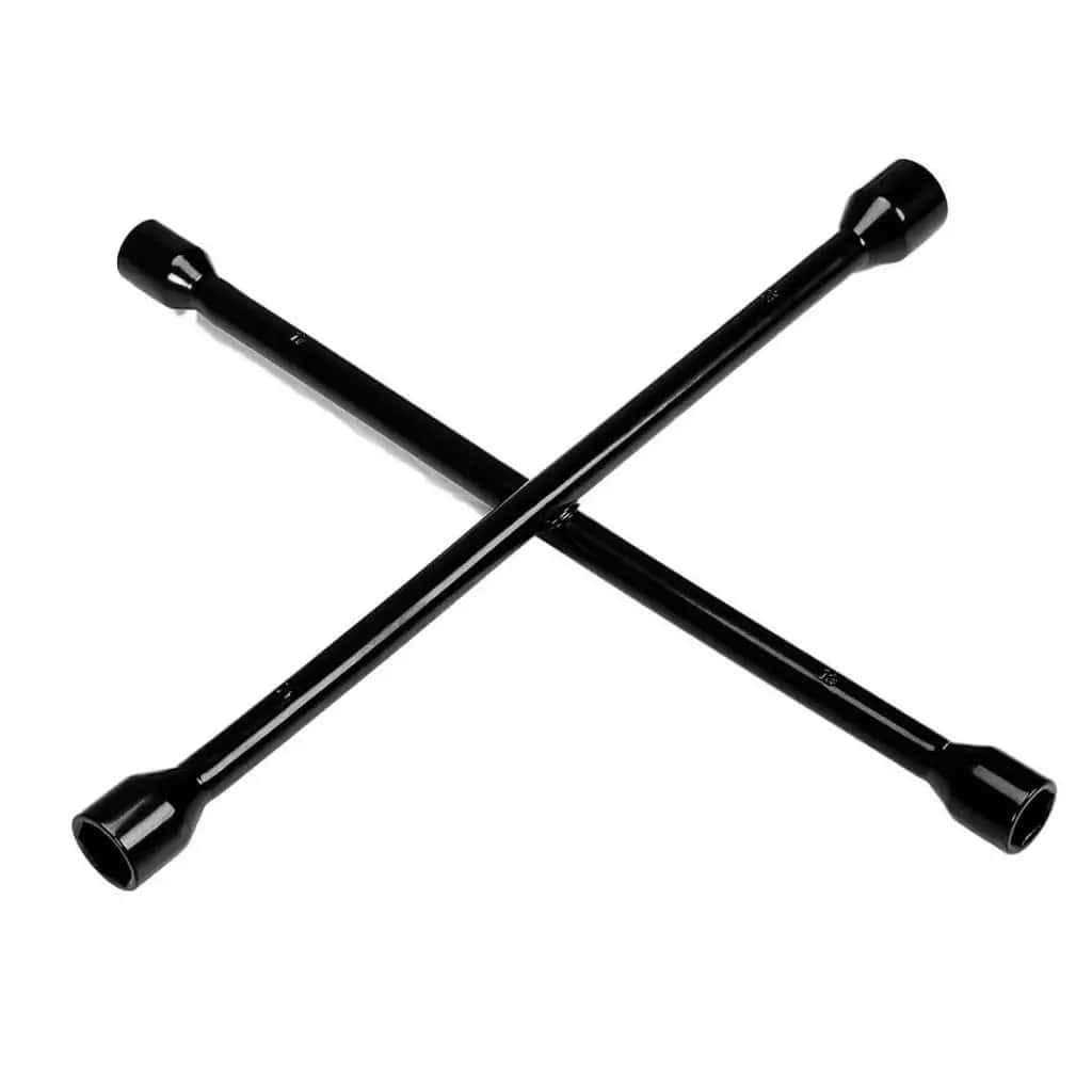 Chave de Roda Cruz Multifuncional 17/19/21/23mm em Aço Resistente Modelo