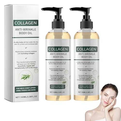 ElodieAu 2026 New Collagen Oil Collagen Lifting Body Oil After Shower Anti Aging Moisturizing Lifting Body Oil For Women & Men Natural Anti-Wrinkle Serum for All Skin Types (2 Bottle)
