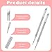 2 PCS Nail Cuticle Pusher Pen, Metal Double Ended Tools for Nails, Stainless Steel Cuticle Pusher Nail Dotting Pen, Professional Cuticles Remover Tool for Manicure Pedicure Nails Art Care Tools