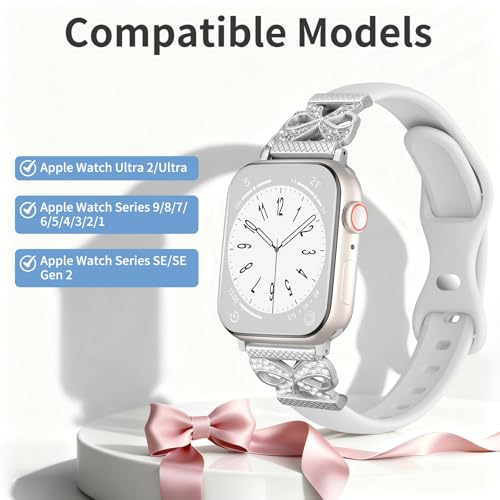Bracelet silicone fin pour Apple Watch - Solution extensible anti-irritation à nœud - 3