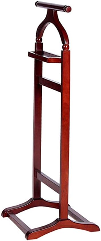 Wooden Valet Sand Suit Valet Stand with Clothes Hanger and Pants Rail Valet Stand Clothes Rack Good for Both Living Room and Bed Room,