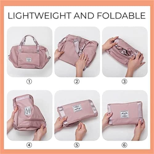2024 New Travel Duffle Bag, High Capacity foldable Travel Duffel Bag Carry on Bag Gym Bag for Men and Women (One Size,Pink)