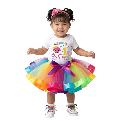Luke and Lulu Shark Birthday Outfit Girl Collection - 1st