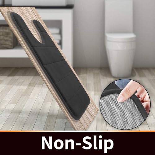 image for Yimobra Memory Foam Toilet Bath Mat U-Shaped, Commode Contour Rug, Sof