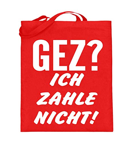 Sac en toile de jute Gez Ich zahle nicht avec longues anses