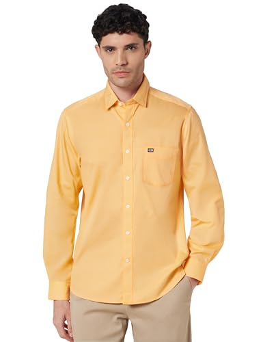 Arrow Men’S Solid Full Sleeve Slim Fit Cutaway Collar Cotton Casual Shirt