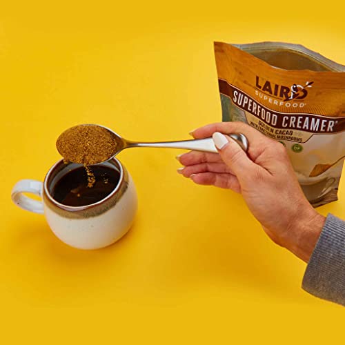 Image of Laird Superfood Non-Dairy Original Superfood Golden Cacao Coconut Powder Coffee Creamer with Functional Mushrooms, Maitake, Reishi, Gluten Free, Non-GMO, Vegan, 8 oz. Bag, Pack of 1