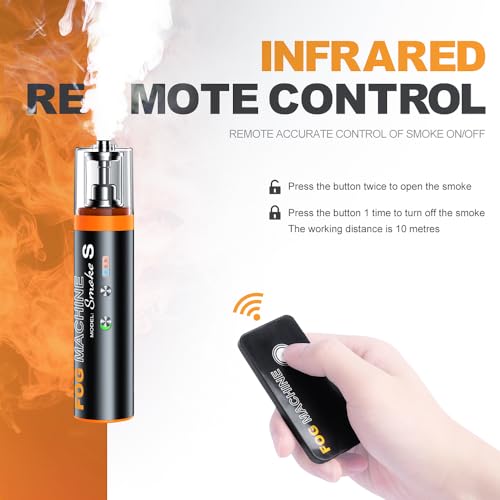 LENSGO Fog Machine, Hand Held Smoke Machine with Remote Control,Portable Mini Fogger Indoor Outdoor Events for Photography Halloween,Party,Stage,Effects, Misty,Weddings Chirstmas Foger Gift - Thumbnail 6