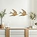 VOSAREA 2PCS Bird Wall Art Bird Wall Figurine Swallow Wall Sculpture Resin Wall Hanging Decor 3D Sculpted Floating Wall Sculpture Antique Swallow Hanging Ornament (4.91X3.93X0.59inch)