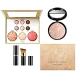 3-Piece All-in-One Makeup Set – Face Makeup Palette with Eyeshadow Contour Blush & Highlighter, Baked Foundation Powder & Makeup Brush Kit