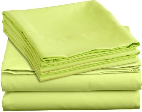Clara Clark Bed Sheets Set - Twin (Single) Size, Lime (Green) (Juvenile)
